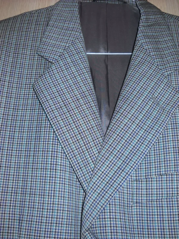 Giacca SanRemo Blu Verde Quadri Piccoli Uomo