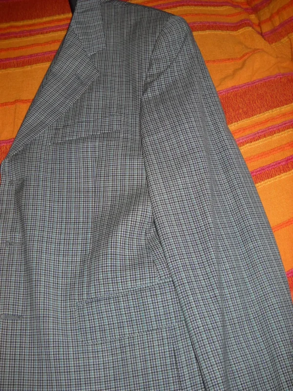 Giacca SanRemo Blu Verde Quadri Piccoli Uomo