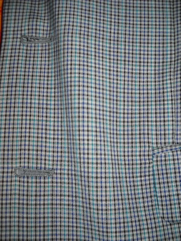 Giacca SanRemo Blu Verde Quadri Piccoli Uomo