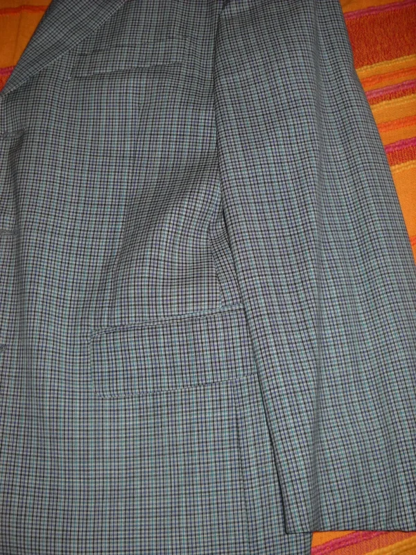 Giacca SanRemo Blu Verde Quadri Piccoli Uomo