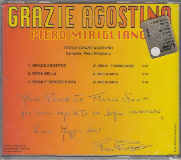 Pietro Mirigliano Grazie Agostino